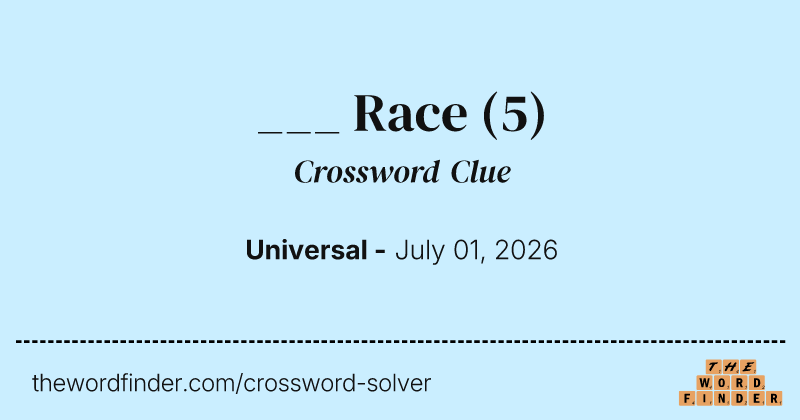 ___ Race crossword clue image
