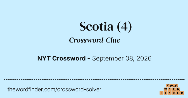 ___ Scotia crossword clue image