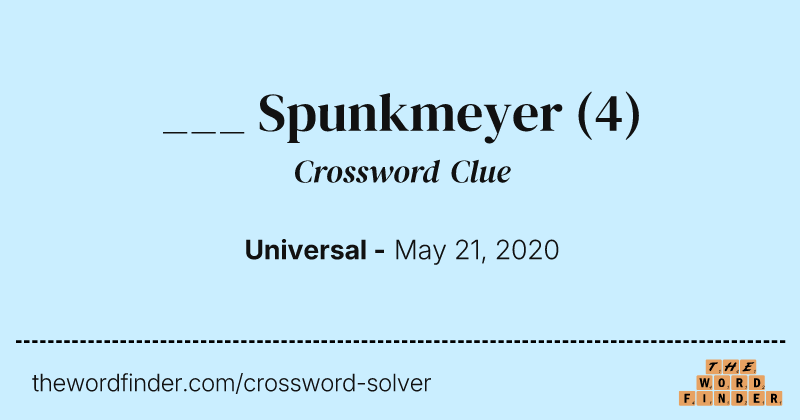 ___ Spunkmeyer crossword clue image