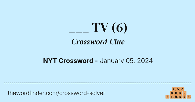 ___ TV crossword clue image