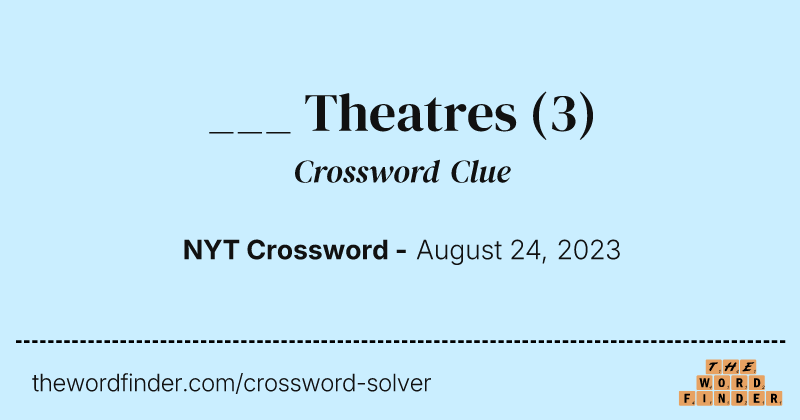 ___ Theatres crossword clue image
