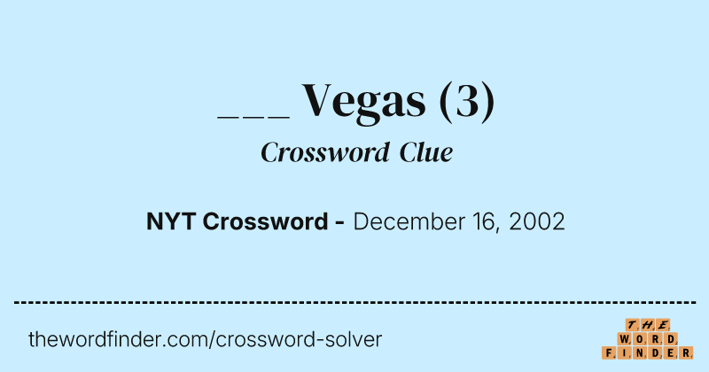 ___ Vegas crossword clue image