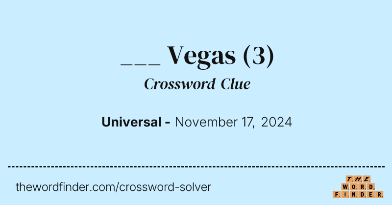 ___ Vegas crossword clue image