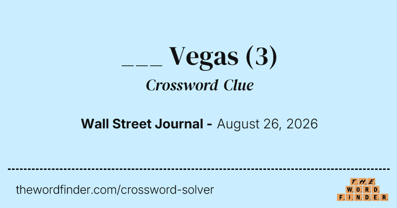 ___ Vegas crossword clue image