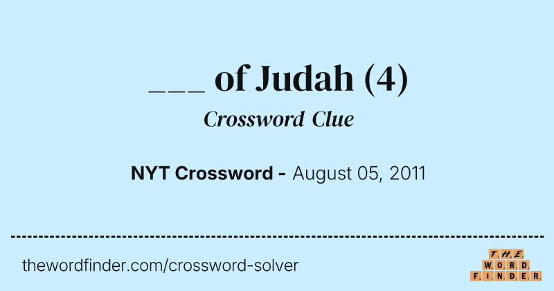 ___ of Judah crossword clue image