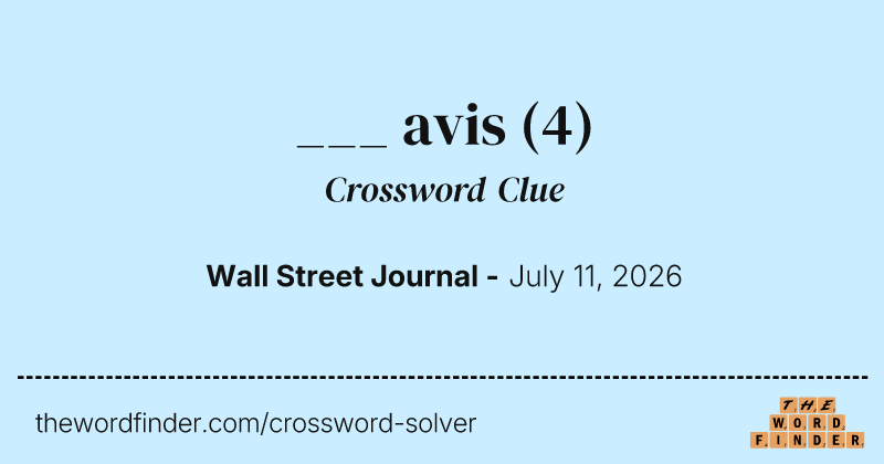 ___ avis crossword clue image