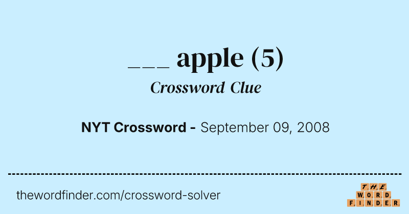 ___ apple crossword clue image