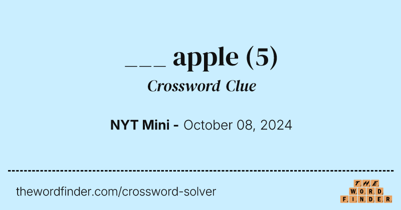 ___ apple crossword clue image