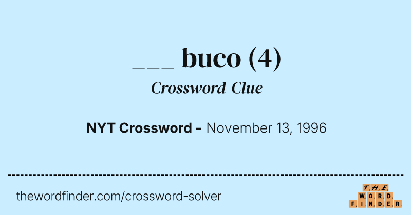 ___ buco crossword clue image