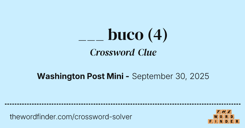 ___ buco crossword clue image