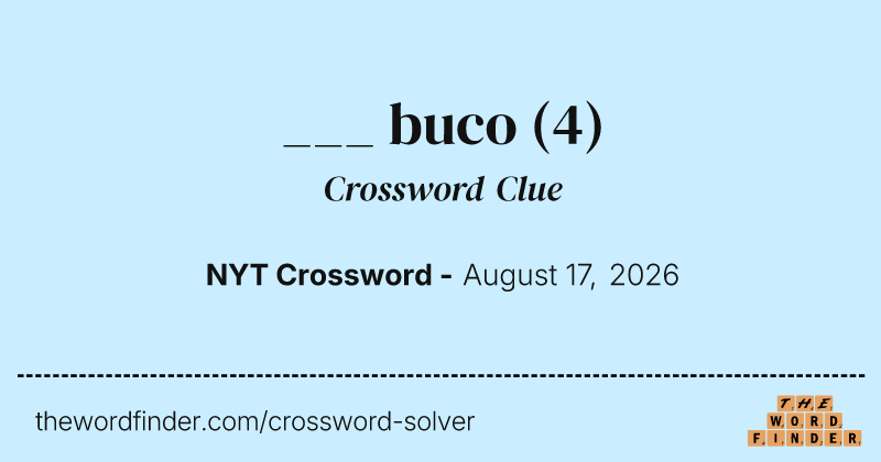 ___ buco crossword clue image