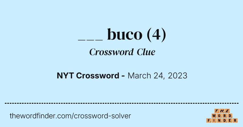 ___ buco crossword clue image