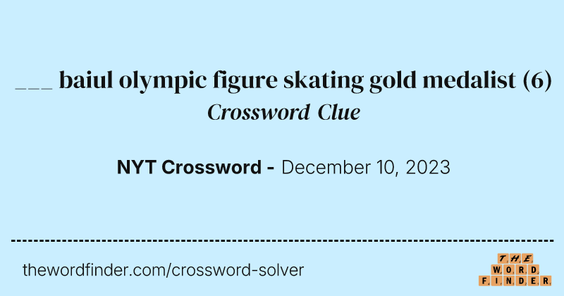 ___ baiul olympic figure skating gold medalist crossword clue image
