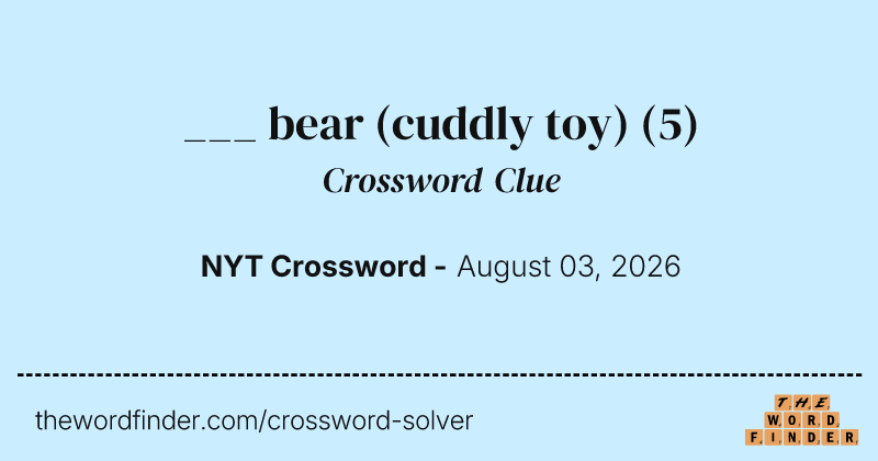 ___ bear (cuddly toy) crossword clue image
