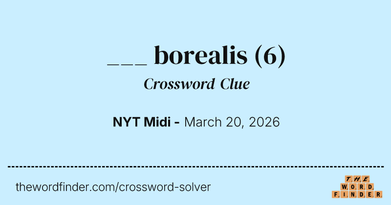 ___ borealis crossword clue image