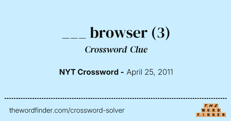 ___ browser crossword clue image