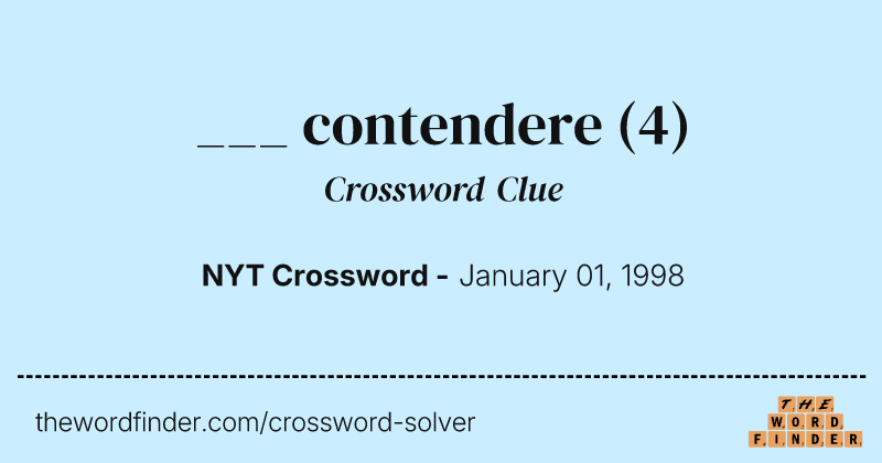 ___ contendere crossword clue image