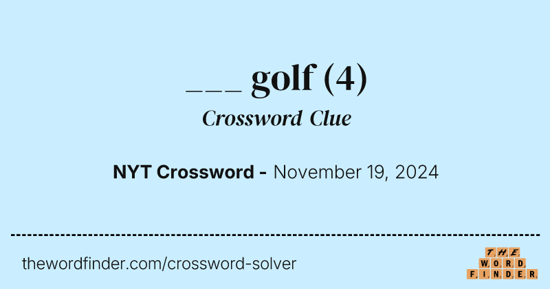 ___ golf crossword clue image