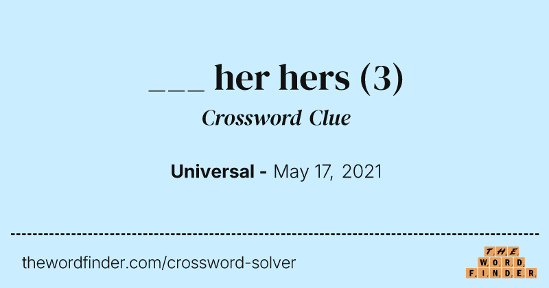 ___ her hers crossword clue image