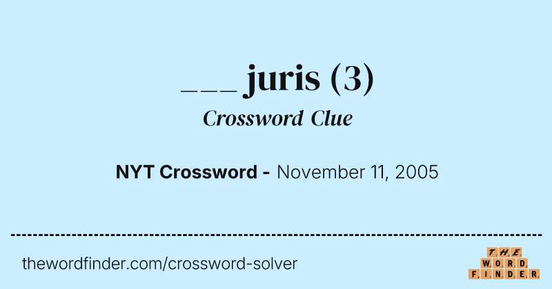 ___ juris crossword clue image