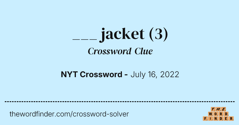 ___ jacket crossword clue image