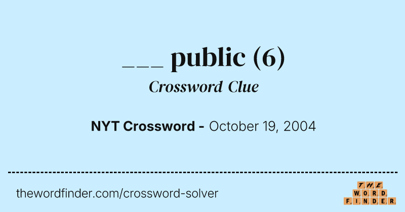 ___ public crossword clue image
