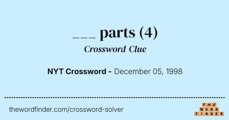 ___ parts crossword clue image