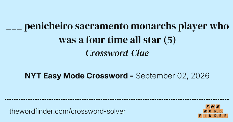 ___ penicheiro sacramento monarchs player who was a four time all star crossword clue image