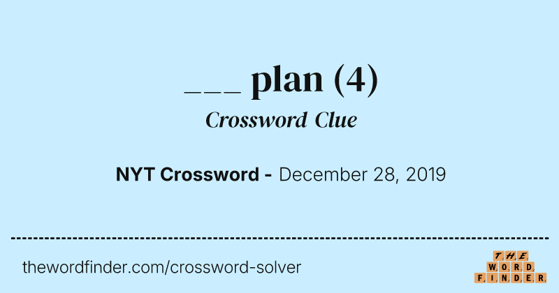 ___ plan crossword clue image