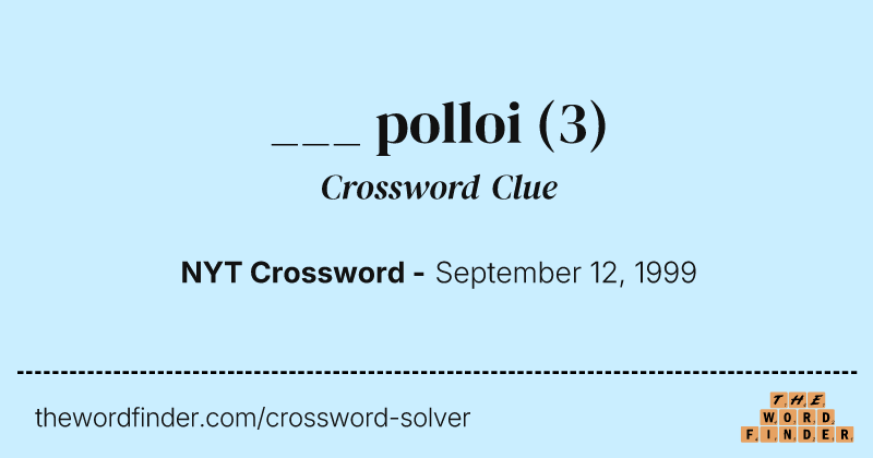 ___ polloi crossword clue image