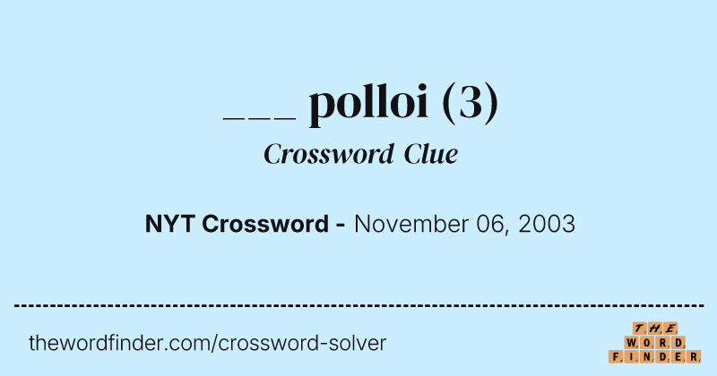 ___ polloi crossword clue image