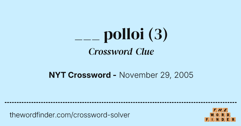 ___ polloi crossword clue image