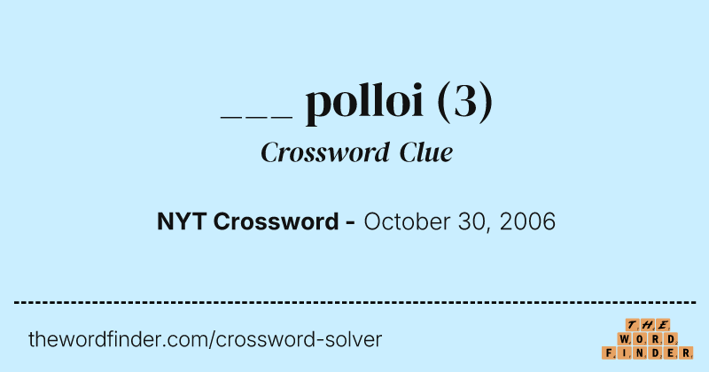 ___ polloi crossword clue image