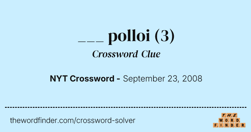 ___ polloi crossword clue image