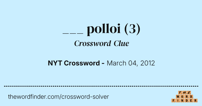 ___ polloi crossword clue image