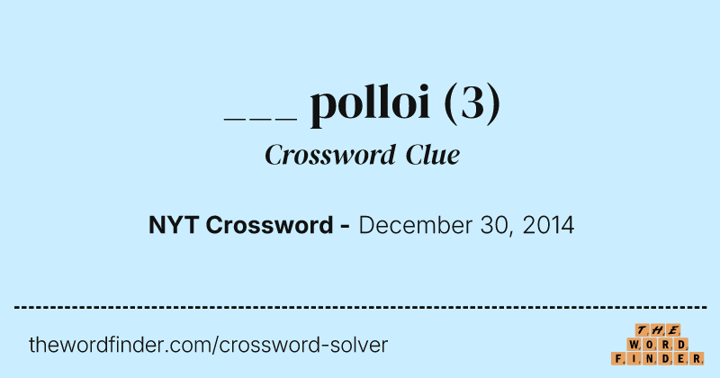 ___ polloi crossword clue image