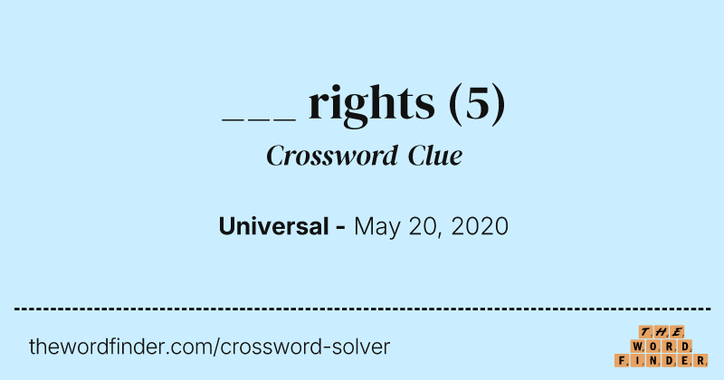 ___ rights crossword clue image