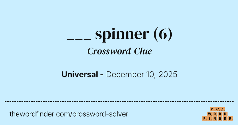 ___ spinner crossword clue image