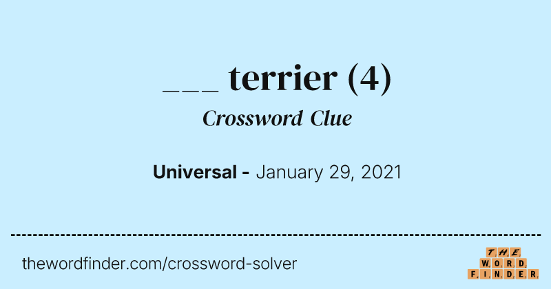___ terrier crossword clue image
