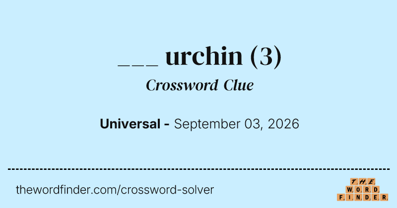 ___ urchin crossword clue image