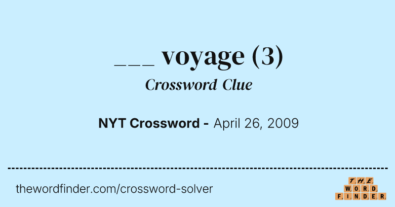 ___ voyage crossword clue image