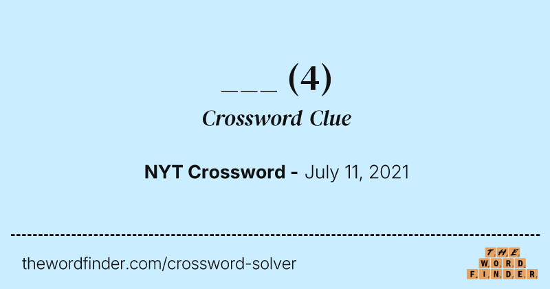 ___ crossword clue image