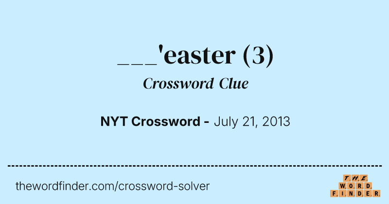 ___'easter crossword clue image