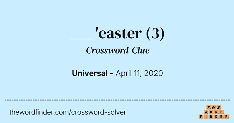 ___'easter crossword clue image