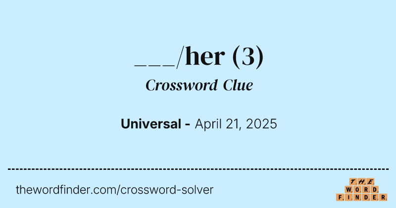 ___/her crossword clue image