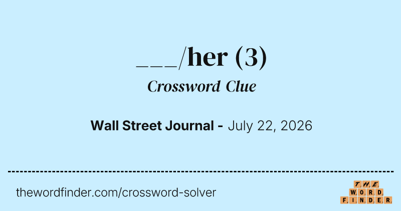 ___/her crossword clue image
