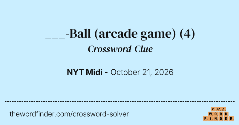 ___-Ball (arcade game) crossword clue image