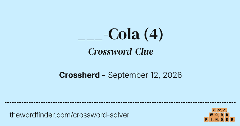 ___-Cola crossword clue image