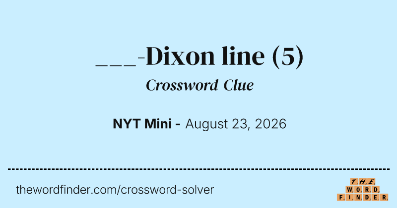 ___-Dixon line crossword clue image