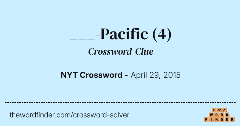 ___-Pacific crossword clue image